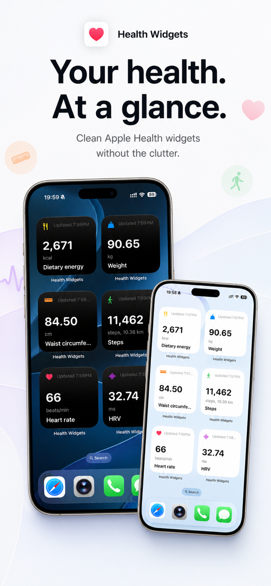 Health Metrics Widgets promotional screenshot