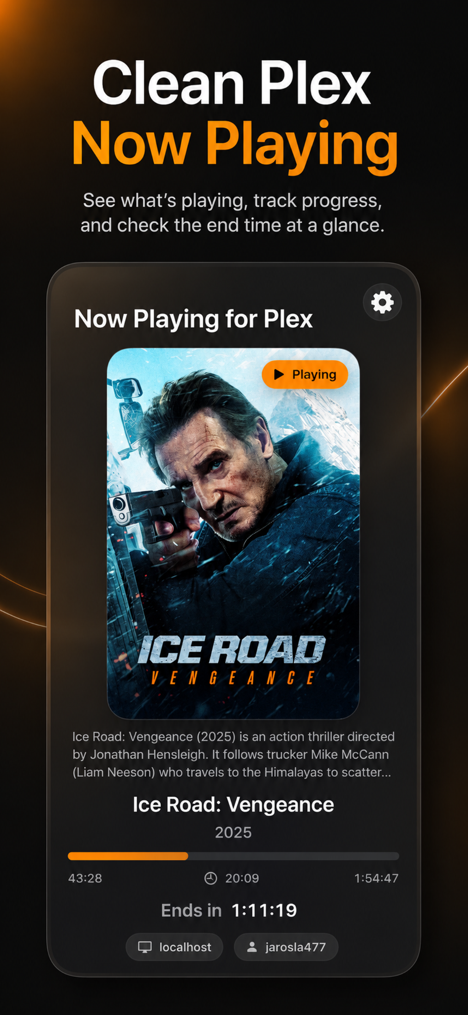 Now Playing for Plex promotional screenshot